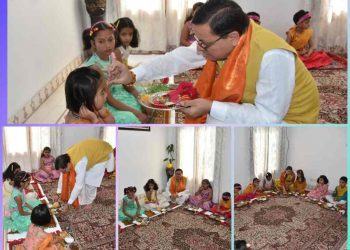 बिग ब्रेकिंग : सीएम आवास में ऐसे मनाई गई चैत्र नवरात्रि।