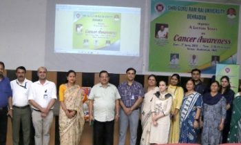 कैंसर के प्रति जागरूक करने के लिए श्री गुरु राम राय विश्वविद्यालय में व्याख्यान श्रृंखला का आयोजन
