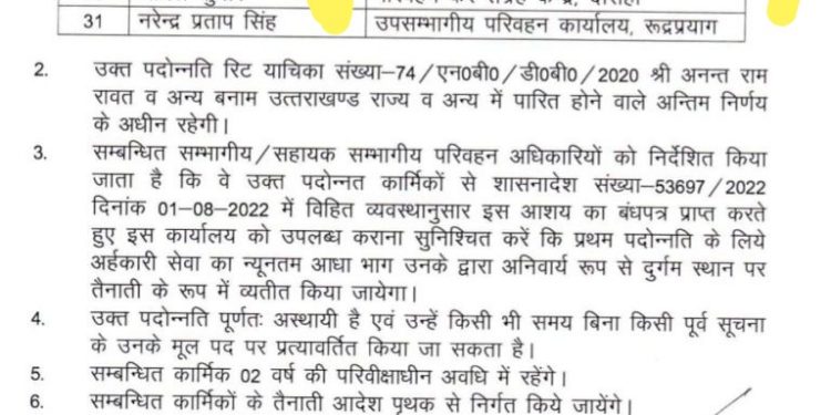 बिग ब्रेकिंग: इस विभाग में हुए बम्पर प्रमोशन। देखे लिस्ट