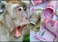 अजब गजब: यहां बैंक से पैसे लेकर लौट रही वृद्धा का बैग ले उड़ा बंदर..