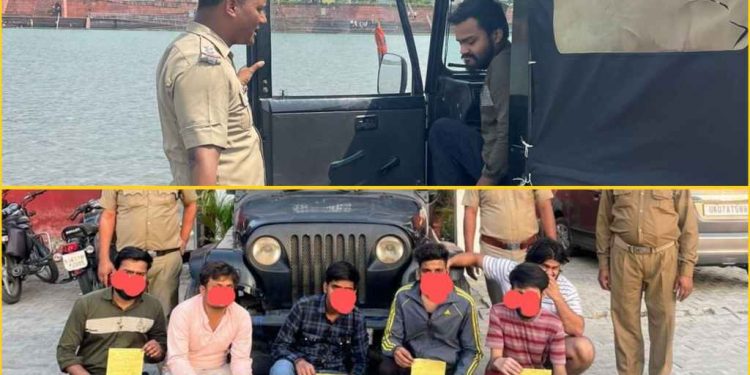 बड़ी खबर: थार गंगा में उतरना पड़ा भरी। पुलिस ने किया चालान,गाड़ी सीज