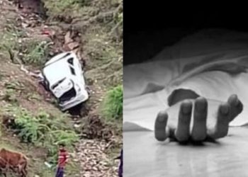 हादसा: यहां अनियंत्रित कार गिरी खाई में 1 की मौत।5 घायल..