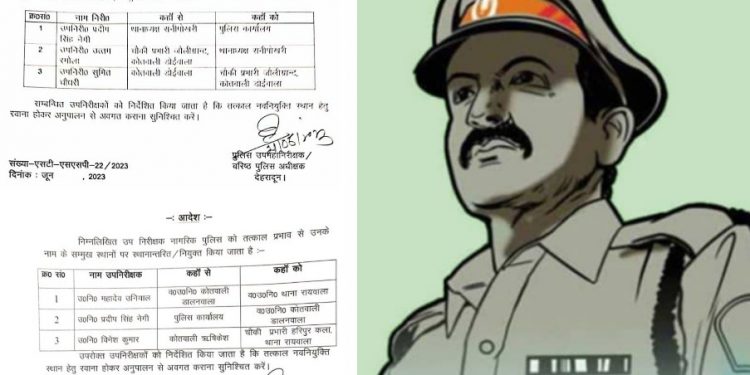 बिग ब्रेकिंग: SSP ने आज 6 सब- इंस्पेक्टरों के किए तबादले। देखें लिस्ट..