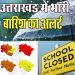 Weather alert: उत्तराखंड में भारी बारिश का अलर्ट, स्कूल बंद, प्रशासन हाई अलर्ट पर..