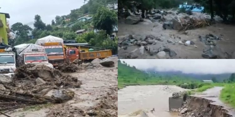 आफ़त की बारिश: यहां फटा बादल हाईवे बंद, मलवे में बही गाडियां, स्कूलों में अवकाश घोषित