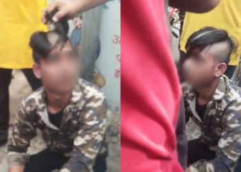 बड़ी खबर: यहां नाबालिग भांजी से छेड़छाड़ के आरोपी युवक को मामा ने किया गंजा..