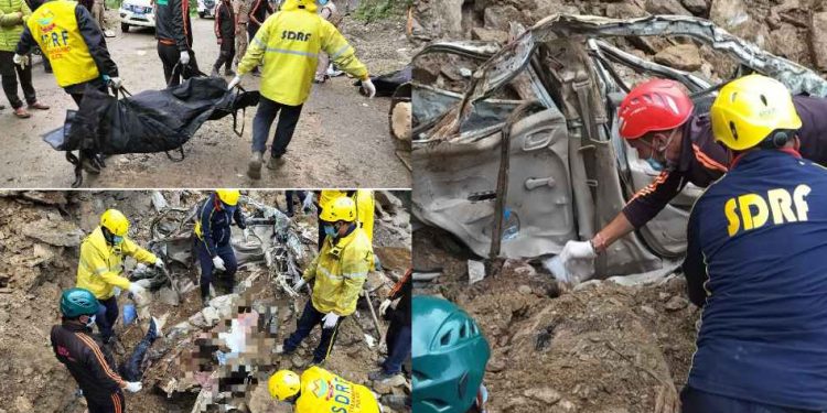 दुखद हादसा: यहां मलबे के नीचे दबा वाहन, 5 लोगों की दर्दनाक मौत..