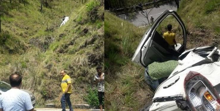 हादसा : नैनीताल में एक कार अनियंत्रित होकर गिरी गहरी खाई में, एक की दर्दनाक मौत 4 घायल