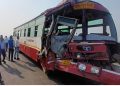 दुखद हादसा यहां बस और ट्रक की आपस में हुई जबरदस्त भिड़ंत, बस चालक की मौके पर ही मौत चार लोग घायल।