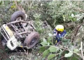 हादसा : यहां वाहन गिरा गहरी खाई में,हादसे में दो लोगों की दर्दनाक मौत ।