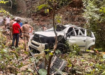 हादसा: नैनीताल घूमने आए पर्यटकों की कार गहरी खाई में गिरी, 12 लोग थे सवार, सभी सुरक्षित..