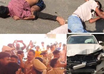 वीडियो: भाजपा प्रत्याशी के गाड़ी ने बाइक सवार दो युवकों को रौंदा, दोनों युवकों की मौत, देखें वीडियो 
