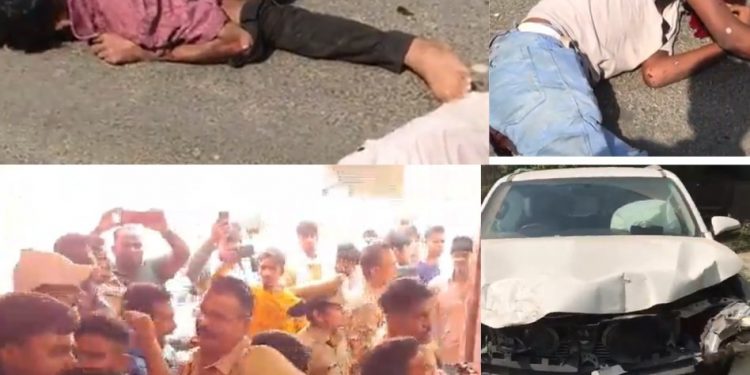 वीडियो: भाजपा प्रत्याशी के गाड़ी ने बाइक सवार दो युवकों को रौंदा, दोनों युवकों की मौत, देखें वीडियो