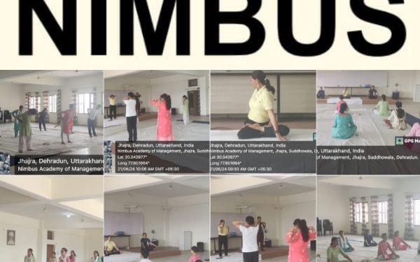 बड़ी खबर: निम्बस एकेडमी ऑफ़ मैनेजमेंट देहरादून में दसवें अंतर्राष्ट्रीय योग दिवस के अवसर पर गोल्ड मेडेलिस्ट एवं योगा फेडरेशन ऑफ इंडिया के नेशनल रेफ्ररी मीना तोमर ने दिया स्वस्थ रहने एवं स्वच्छता का संदेश