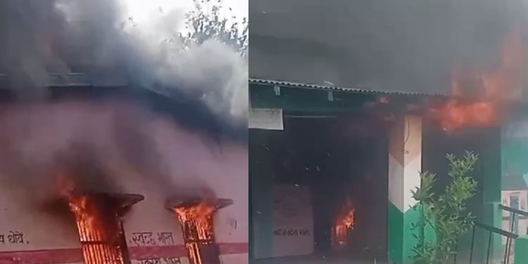 हादसा: यहां स्कूल में लगी भीषण आग, दस्तावेज फर्नीचर जलकर खाक.. देखें वीडियो