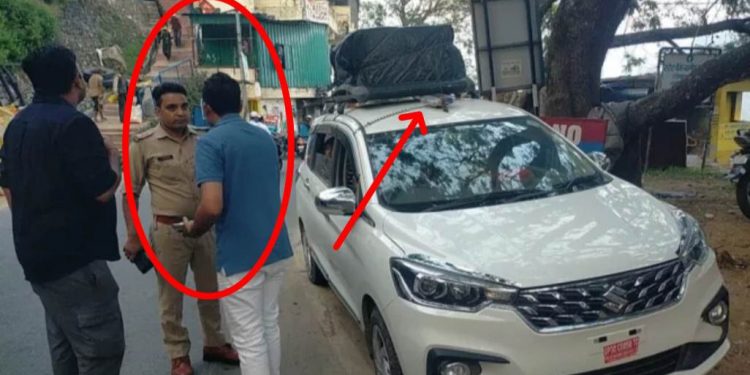 एक्शन: चमोली पुलिस ने उत्तर प्रदेश के DSP का काट दिया 1000 रूपये का चालान, ये है पूरा मामला
