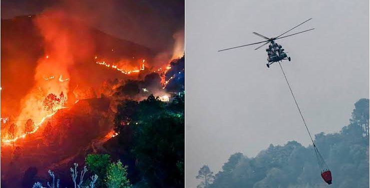 बड़ी खबर: अल्मोड़ा के बिनसर सेंचुरी में लगी आग पर काबू पाने के लिए, एयरफोर्स का MI 17 हेलीकॉप्टर तैनात..