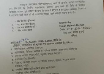 बड़ी खबर : स्वास्थ्य विभाग को मिले नए निदेशक, 04 अपर निदेशकों का हुआ निदेशक पद पर प्रमोशन