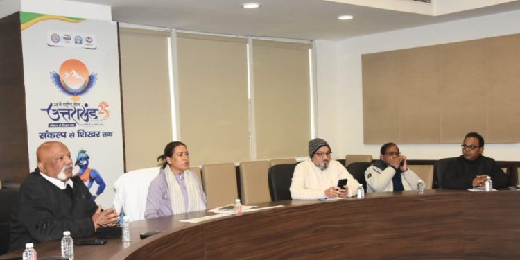 खेल मंत्री रेखा आर्या ने उच्चाधिकारियों के साथ की उद्घाटन समारोह कार्यक्रम की समीक्षा