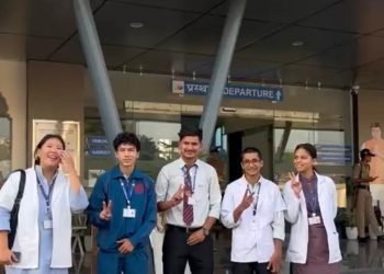 श्री गुरु राम राय विश्वविद्यालय ने स्पोर्ट्स अचीवर्स को करवाई चाॅपर की सैर