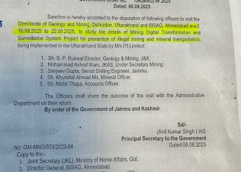 खनन क्षेत्र में उत्तराखंड बना रोल मॉडल, जम्मू-कश्मीर भेजेगा अधिकारियों का दल