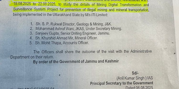खनन क्षेत्र में उत्तराखंड बना रोल मॉडल, जम्मू-कश्मीर भेजेगा अधिकारियों का दल