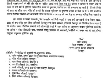 बिग ब्रेकिंग: भारी बारिश के चलते आज इस जिले में सभी स्कूल रहेंगे बंद 