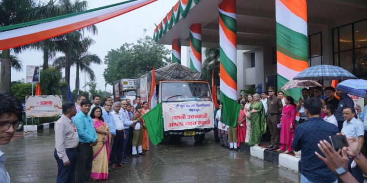 श्री गुरु राम राय विश्वविद्यालय ने धराली उत्तरकाशी आपदा पीडितों के लिए भेजी राहत सामग्री