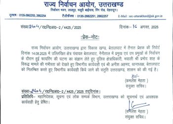 बेतालघाट फायरिंग कांड: निर्वाचन आयोग सख्त, CO भवाली पर विभागीय जांच – थानाध्यक्ष निलंबित