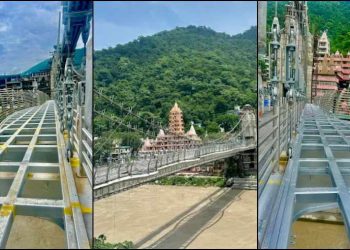 ऋषिकेश निर्माणाधीन बजरंग सेतु पर लोगों ने मचाया उत्पात,लाखों की लागत का तोड़ दिया कांच