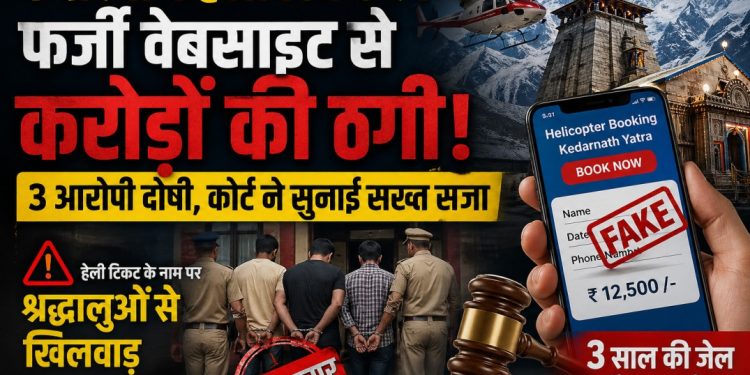 केदारनाथ हेली टिकट स्कैम: फर्जी वेबसाइट से करोड़ों की ठगी, 3 आरोपी दोषी, तीन-तीन साल की जेल