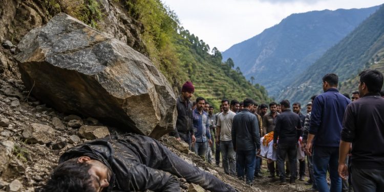 उत्तराखंड में दर्दनाक हादसा:  चाचा की अंत्येष्टि में शामिल भतीजे पर पहाड़ी से गिरा पत्थर, मौके पर मौत