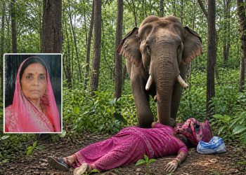 गैस सिलेंडर खत्म होने पर जंगल में लकड़ियां लेने गई महिला को हाथी ने बेहरमी से मार डाला, परिवार में पसरा मातम
