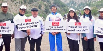 नीति एक्सट्रीम अल्ट्रा रन में सजग इंडिया ने दिया नशामुक्ति और फिटनेस का संदेश। 28 राज्यों के 1200 खिलाड़ियों को बनाया सजग इंडिया का ब्रांड एम्बेसडर