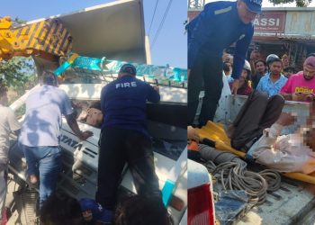 देहरादून में हाइड्रा और ट्रक की जोरदार टक्कर! केबिन में फंसा चालक, फायर ब्रिगेड ने रेस्क्यू कर बचाई जान