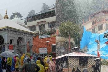 उत्तराखंड में बर्फबारी से बदरीनाथ-केदारनाथ धाम सफेद चादर में लिपटे!